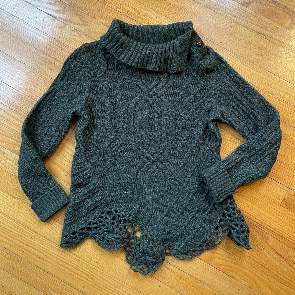 Anthropologie Dark Green Sweater